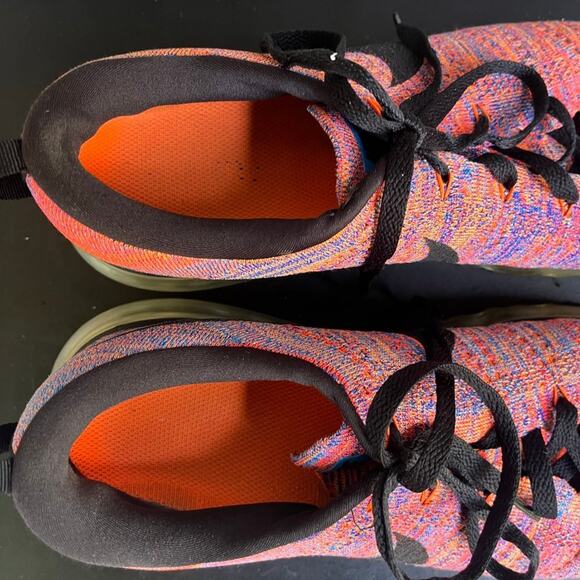 Nike men's Air Max Flyknit Blue Concord Crimson Sneakers Sz 11 Style 620469-404 - Picture 8 of 10